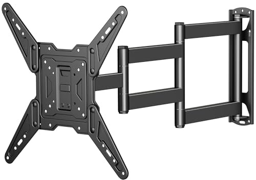 XINLEI TV Wall Bracket Tilt Swivel Wall Mount for Most 23-65 Inch Flat Curved Screens, Extendable Wall Bracket for TVs up to 45kg, Max VESA 400x400mm MAP3M