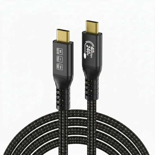 Cable USB4 para Thunderbolt 4, 1 m 40Gbps 8K@60Hz 100W USB C a USB C