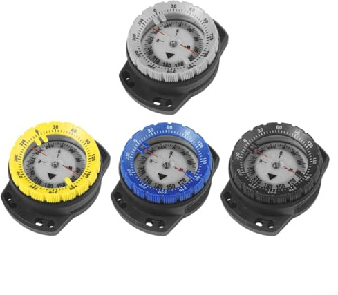 MoSundi Boussole lumineuse pour plongée sous-marine étanche 50 m ABS avec cordon élastique (bleu)
