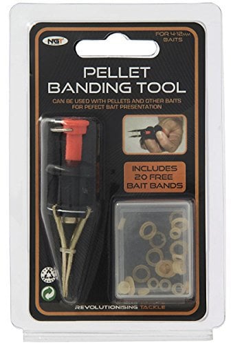 NGT Pellet Bander Tool + 20 Bait Bands Match Coarse Fishing Banding Tool Tackle