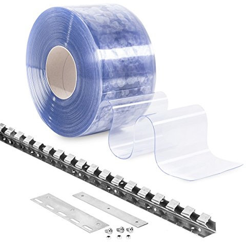 PVC-Streifenvorhang Lamellenvorhang 30cm breite Lamellen 5,50m Br. 2,10m H.