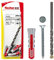 Fischer 537636 cheville avec vis et 1 foret dUOPOWER, gris/rouge, 6 x 30 mm, Set de 8 pièces