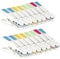 Pince à Linge Jumbo Lot de 16 - Dents Maxi Agrippantes - 9 cm de Long - Faces colorés antidérapante - 4 Couleurs (Vert, Jaune, Rose, Bleu)
