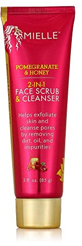 Mielle Organics Pomegranate & Honey 2-in-1 Gesichtspeeling & Reiniger, 57 ml, Weiß