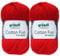 2x50 Gramm Gründl Cotton Fun Häkelgarn Schulgarn aus 100% Baumwolle + 1 Anleitung für EIN Meerschwein (06 Rot)