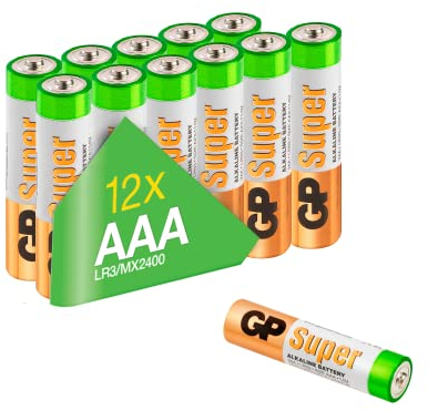 GP Super - AAA-Batterien - Packung mit 12 Ministilo Batterien