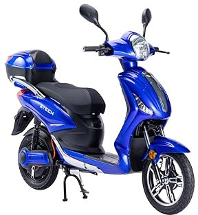 Tecnobike Shop Bici Elettrica a Pedalata Assistita Biciclette Elettroniche Alimentate Z-Tech ZT-09-A 250w 12Ah Batteria al Piombo (Blu)
