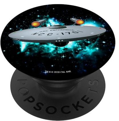 Star Trek U.S.S. Enterprise Head On Galaxy Portrait PopSockets mit austauschbarem PopGrip