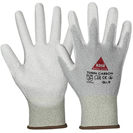 Hase Montagehandschuhe Turin Carbon Größe 9, Nylon 10 Stk