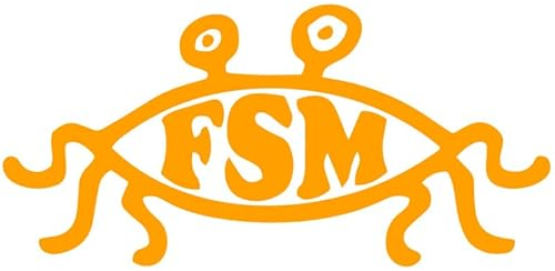 Decus Fliegendes Spaghettimonster Flying Spaghetti Monster - FSM XL 0137 (orange) // Sticker OEM JDM Style Aufkleber