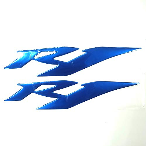 Blauer 3D-Logo-Aufkleber für Yamaha YZF R1 - Glänzend, Vinyl, Rechteckig, Wasserfest, Outdoor, Erwachsene, Sommer