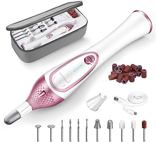 ISTON 36-Piece Professional Manicure and Pedicure Kit, Cordless Nail Drill, 20000RPM, 11pcs Bits, 4 Speeds, Electric Nail File Set, Nail Care Kits, Manicure Pedicure Tools, Storage Case