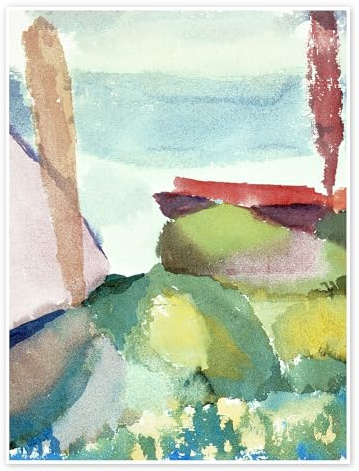 Posterlounge Das Meer im Regen Poster | 50 x 70 cm von Paul Klee Wandbilder Wanddeko
