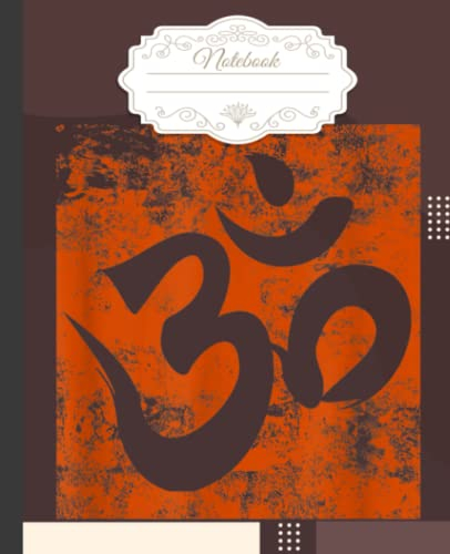 Modern Calligraphy Aum, Isha, Hindu, Yoga, Hipster NotebooK: Yoga composition notebook lined paper White cover 7.5x9.25 (composition notebook wide ruled)
