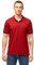DANISH ENDURANCE Polo Hombre Manga Corta en Algodón Orgánico, Camiseta de Vestir, Ropa de Verano, 1 o 2 Pack, Rojo, M