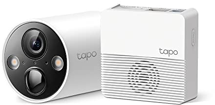Tapo C420S1 Überwachungskamera innen & außen, 2K hohe Auflösung, 5200mAh wiederaufladbarer Akku, Vollfarb-Nachtsicht, AI, microSD-Karte&Cloud-Speicher, 1 Cam mit Hub