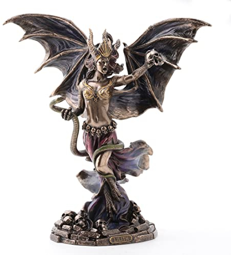 Veronese Design Lilith The Queen of Sheba Skulptur aus Kunstharz, Bronze-Finish, 24 cm