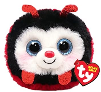TY Izzy Marienkäfer Beanie Balls 3 | Beanie Baby Weiches Plüschtier | Sammlerstück Kuscheliger Stoffteddy, Und