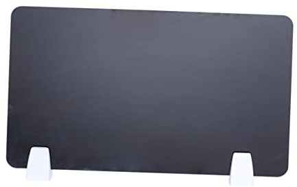 Acrylic Office Desk Divider Black 50X30Cm - Privacy Screen for School and Office Use, Easy to Install Desktop Partition Board