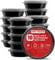AMD Nexus (10 Pack, 16oz) Round Plastic Meal Prep Containers- Reusable BPA Free Food Containers with Airtight Lids - Microwavable, Freezer and Dishwasher Safe