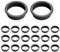 20Pcs Desk Cable Grommets 25mm Wire Hole Cover Round Plastic Grommet Cable Hole Cover for Home Office Table Wire Organizers (Black)