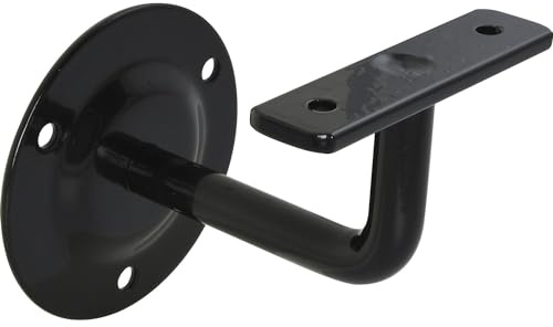 SCHÖSSWENDER 4.09.0120 SCHÖSSMETALL Handlaufträger rund, Wandabstand 80 mm, schwarz beschichtet,