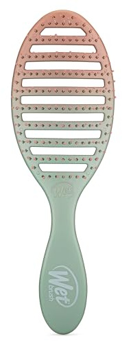 WetBrush Speed Dry Detangler with Heat Resistant Heatflex Bristles and Open Vent Design to Dry Hair Faster, For All Hair Types, Feel Good Ombre Collection, Seafoam