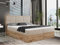 MKS MEBLE Boxspringbett 180x200 mit Bettkasten Holz Holzrahmen, Boxbett 180x200 mit Matratze H3 und Kopfteil - Beige Struktur - Albero-2