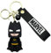 AUTOZOCO Porte-clés Batman en silicone, porte-clés en caoutchouc pour homme chauve-souris, 7 cm, silicone, compatible avec Marvel, Noir