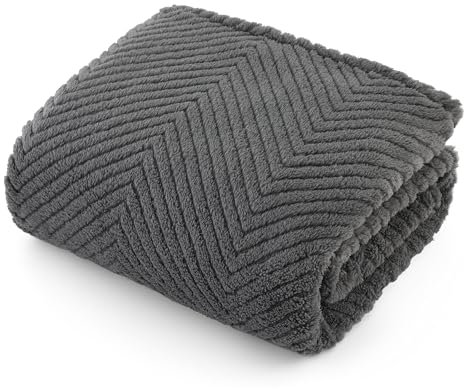 Bedsure Coperta Lavabile per Cani Grandi - 203x152 cm Coperta per cane in pile corallo, morbida e soffice, coperta per gatto, coperta per animali domestici per viaggio, letto, divano, grigio scuro