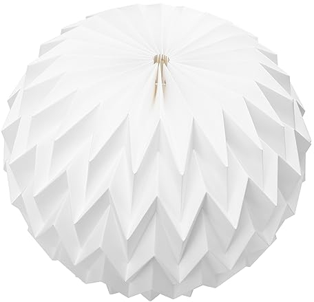 HOMSFOU Origami-Lampenschirm kinderzimmer lampen kinderzimmerlampe table lamps aufladbare lampen Lampenschirm für Café hanging light nordisch Leuchter Laterne schmücken Papier Weiß