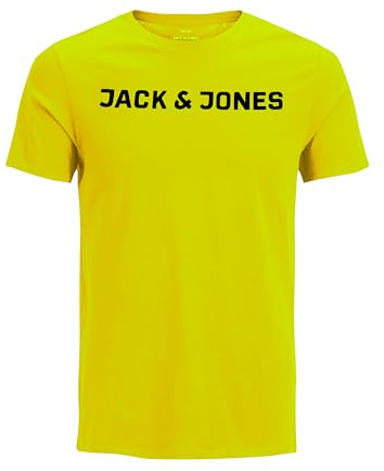 JACK & JONES Jjecorp Logo Tee SS Crew Neck Noos T-Shirt, Jaune (Safety Yellow), XL Hommes