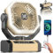 Camping Fan Rechargeable - 9-Inch Battery Powered Fan, 20000mAh(60Hrs) Battery Operated for Camping, Auto Oscillation Cordless, Tent Fan with Remote/Light, 4 Speeds, 4 Timing, Outdoor