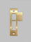 3-1/2 Brushed Brass Door Strike Plate Latch for Mortise, Antique, Vintage, Replacement, Solid Brass, 3.5