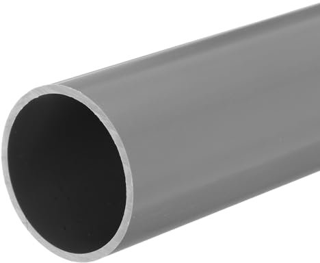QUARKZMAN Tube Rigide en PVC Tube Rond 57mm ID 63mm OD 33cm de Long Gris Clair pour Manchon de Câble de Conduite d'Eau