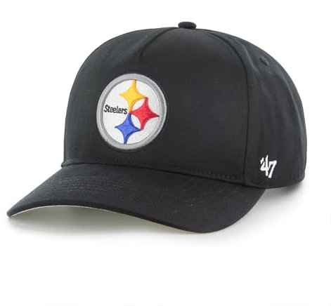 47 Pittsburgh Steelers NFL Hitch RF Unisex Baseball Cap Verstellbar Teamabzeichen Schwarz, Schwarz , Einheitsgröße