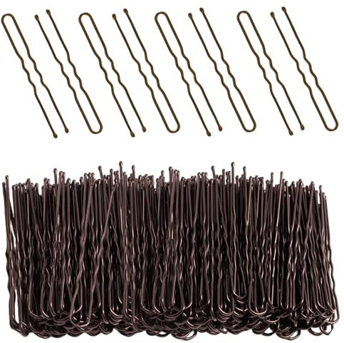 EUPSIIU 200 Pièces Épingles à Cheveux, Epingle Cheveux Femme Pince Chignon, Métal Invisible U Forme Pins, Epingle a Cheveux Pince Chignon, 7cm U Epingle Cheveux pour Femmes Filles, DIY Coiffure (Brun)