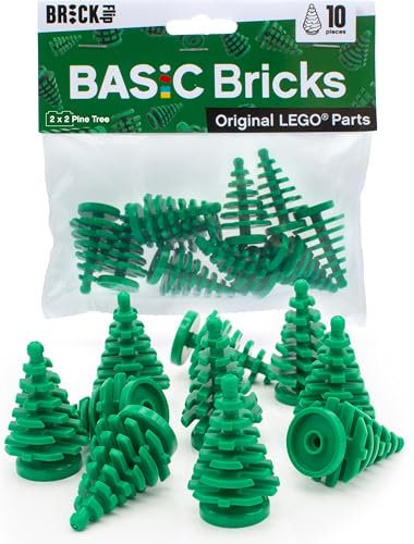 BRICK Flip Classic LEGO Christmas Tree Set of 100 Green Pine Trees - 3+ Years - 15cm x 3cm x 15cm