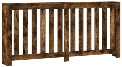 vidaXL Heizkörperverkleidung, Heizungsverkleidung Modernes Latten-Design, Heizkörperabdeckung für Wohnzimmer, Heizungsabdeckung, Räuchereiche Holzwerkstoff