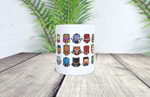 La Huella Taza personalizada Mini Superhéroes Para todos los fanáticos de los supehéroes y el cómic.