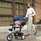 OHMG Kinderkraft 3-in-1-Kinderrad, mitwachsend, Laufrad, skalierbar, Baby-Trike, mit faltbarer Sonnenblende und abnehmbaren Pedalen (blau, 2)