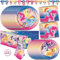 My Little Pony Geburtstagsdekorationen | Serves 16 | Party Banner, Tischdecke, My Little Pony Teller und Servietten, Aufkleber | Offizielles Lizenzprodukt
