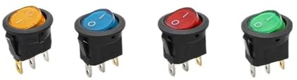 4pcs Car 220V Round Rocker Switch Red LED Light Toggle Switch SPST ON/OFF Top Sales Controls(M)