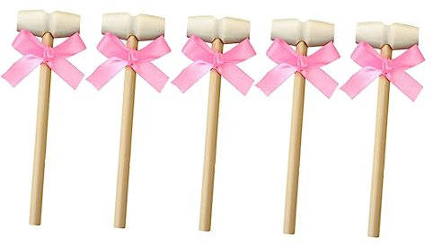 OFFSCH 5 Stück Mini-kuchenschlägel Für Jungen Und Mädchen Holzhammer Spielzeug Meeresfrüchtehammer Naturmaterial Poliert Sicher Für Jungen Und Mädchen Tolles Zum Geburtstag Halloween