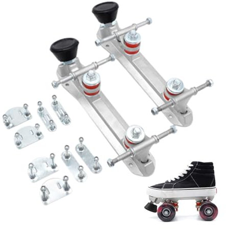 Rollschuh-Grundplatte, Rollschuh-Aufsatz für Schuhe,Vierrädrige zweireihige Rollschuhhalterung - Aluminiumlegierung Drift Skates Platte, Schuhe Modifikation Teile Zubehör für Thanksgiving, Weihnachten