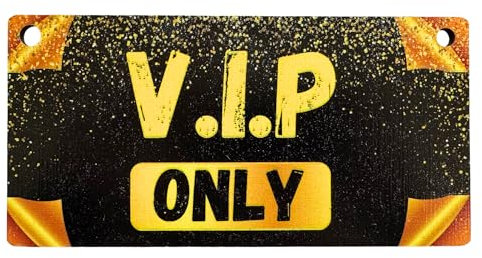 VIP ONLY, Hängeschild, schöne Dekoration, hängende Dekoration an der Tür, Wanddekoration, Geschenk, Holzschild, natürliche Dekoration
