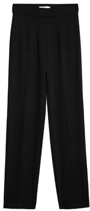 Marks & Spencer Jersey-Hose Mit Geradem Bein Und Stretch Damen Schwarz UK 12 (EU 40)
