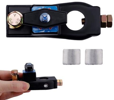 Smart Car Battery Disconnect Switch, Universal Heavy Duty Battery Shut Off Power Cut Off Switch with 2 Spacers 12V/24V/48V Quick Disconnect Power Kill Isolator for Cars RV Trucks Boats
