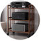 3/4/5-lagiger HiFi-Audio-Schrank, Bambus-Hifi-Rack, AV-Regal mit Rolle, HiFi-Audio-Schrank, Audio-Video-Komponenten, Stereo-Ausrüstung, Audio-Video-Komponenten (Braun, 80 x 38 x 123 cm (4 Ebenen)