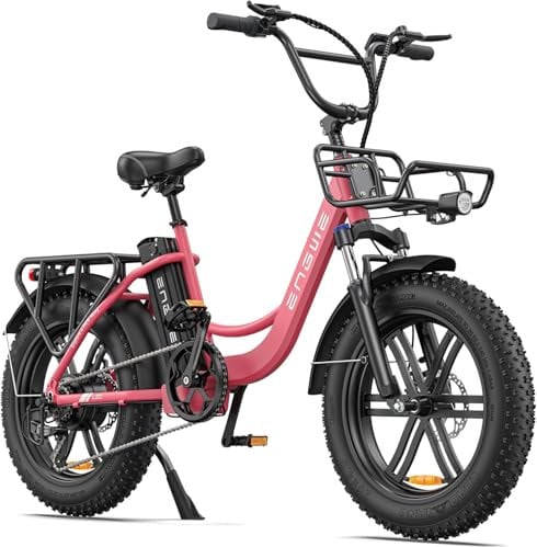 ENGWE Electric Bike for Adults 20 Fat Tire E-Bike with 48V 13AH Battery, 7-Speed, Dual Shock Absorber Perfect for Commuting and Off-Road Adventures (Red1)